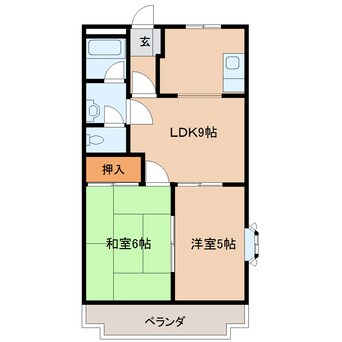 間取図 近鉄橿原線/橿原神宮前駅 徒歩14分 1階 築29年