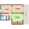 近鉄橿原線/橿原神宮前駅 徒歩8分 1階 築32年 2DKの間取り