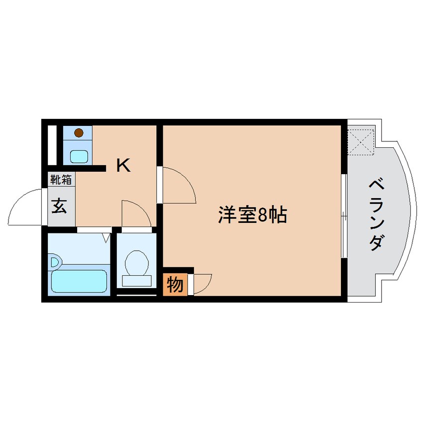 間取図 近鉄大阪線（近畿）/真菅駅 徒歩8分 1階 築27年