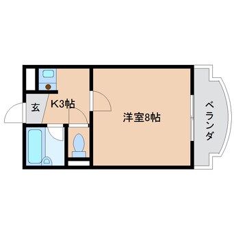 間取図 近鉄大阪線（近畿）/真菅駅 徒歩8分 2階 築27年