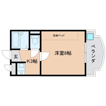 間取図 近鉄大阪線（近畿）/真菅駅 徒歩8分 1階 築27年