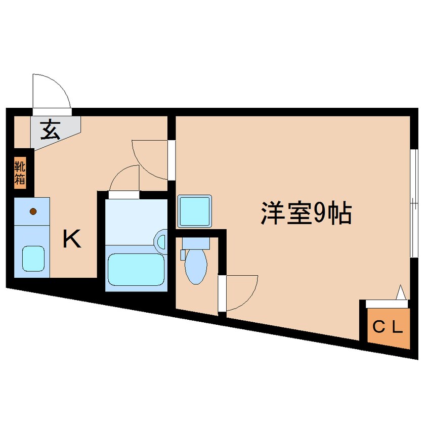 間取図 近鉄橿原線/田原本駅 徒歩1分 3階 築33年