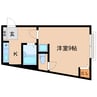 近鉄橿原線/田原本駅 徒歩1分 2階 築35年 1Kの間取り