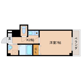 間取図 近鉄大阪線（近畿）/大和八木駅 徒歩10分 1階 築50年