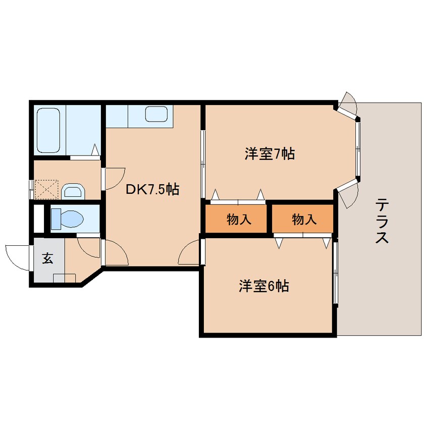 間取図 近鉄大阪線（近畿）/大和八木駅 徒歩17分 1階 築24年