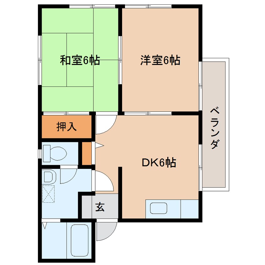 間取図 近鉄橿原線/笠縫駅 徒歩5分 2階 築22年