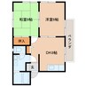 近鉄橿原線/笠縫駅 徒歩5分 2階 築22年 2DKの間取り