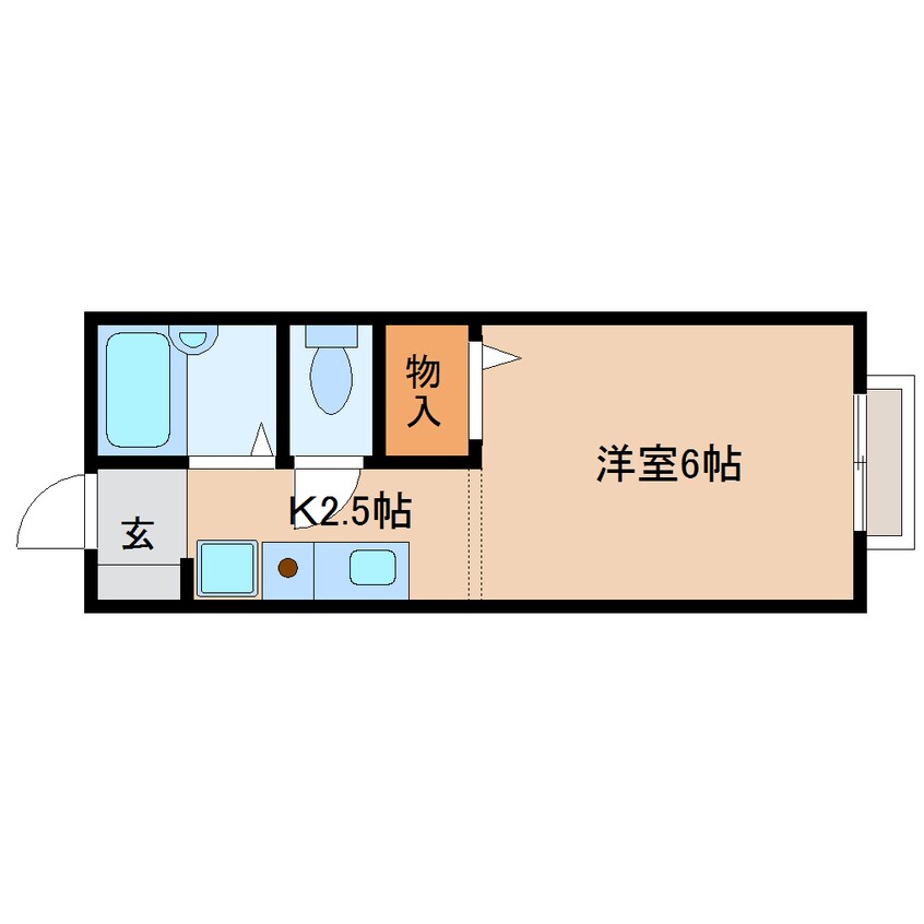 間取図 近鉄橿原線/橿原神宮前駅 徒歩6分 1階 築28年