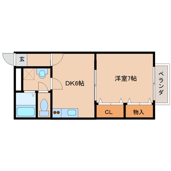 間取図 近鉄大阪線（近畿）/大和八木駅 徒歩12分 1階 築22年