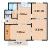 近鉄橿原線/田原本駅 徒歩13分 2階 築36年 3DKの間取り