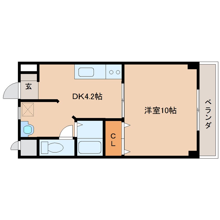 間取図 近鉄大阪線（近畿）/耳成駅 徒歩1分 2階 築21年