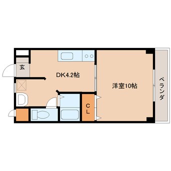 間取図 近鉄大阪線（近畿）/耳成駅 徒歩1分 3階 築21年