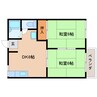 近鉄大阪線（近畿）/大和八木駅 徒歩13分 2階 築37年 2DKの間取り