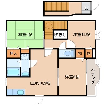 間取図 近鉄橿原線/田原本駅 徒歩10分 2階 築20年