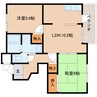 近鉄南大阪線/岡寺駅 徒歩10分 1階 築21年 2LDKの間取り