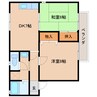 近鉄南大阪線/坊城駅 徒歩16分 2階 築28年 2DKの間取り