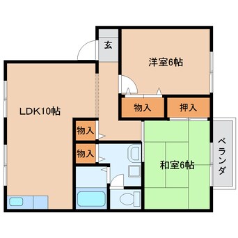 間取図 近鉄橿原線/八木西口駅 徒歩19分 2階 築28年