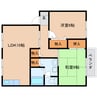近鉄橿原線/八木西口駅 徒歩19分 2階 築29年 2LDKの間取り