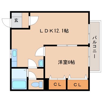 間取図 近鉄橿原線/八木西口駅 徒歩20分 1階 築29年