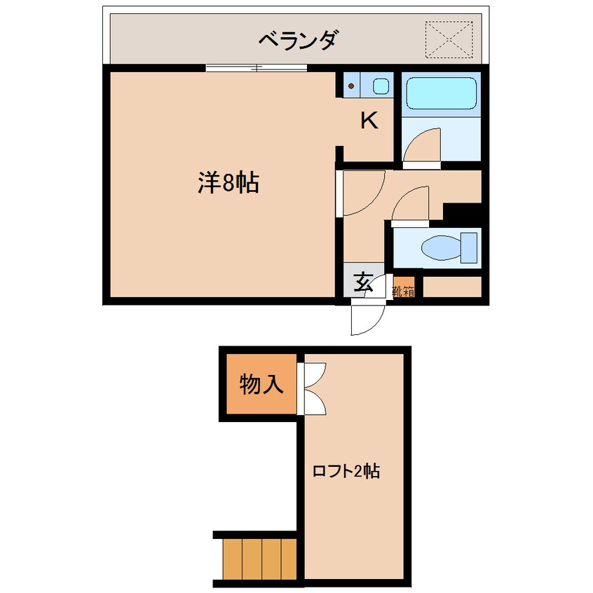 間取図 近鉄大阪線（近畿）/真菅駅 徒歩6分 4階 築26年