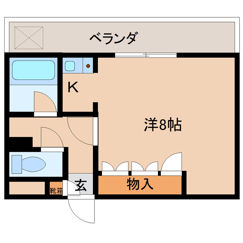 間取図 近鉄大阪線（近畿）/真菅駅 徒歩6分 2階 築26年