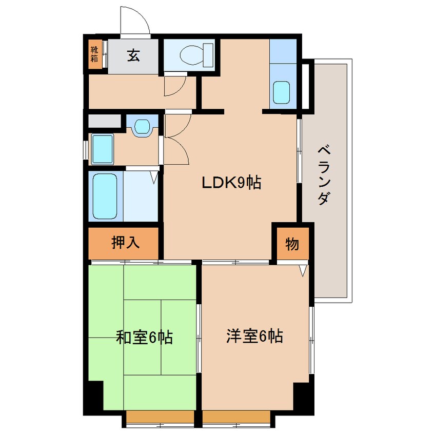 間取図 近鉄橿原線/橿原神宮前駅 徒歩5分 3階 築30年