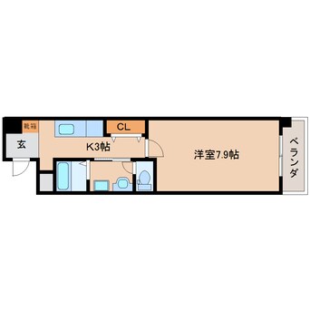 間取図 近鉄南大阪線/橿原神宮前駅 徒歩1分 5階 築20年