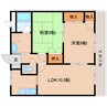 近鉄橿原線/新ノ口駅 徒歩16分 2階 築29年 2LDKの間取り