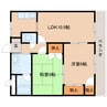 近鉄橿原線/新ノ口駅 徒歩16分 2階 築29年 2LDKの間取り