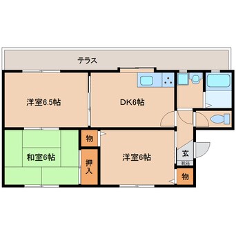 間取図 近鉄橿原線/笠縫駅 徒歩12分 1階 築29年