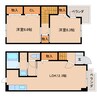 近鉄橿原線/八木西口駅 徒歩15分 1-2階 築21年 2LDKの間取り