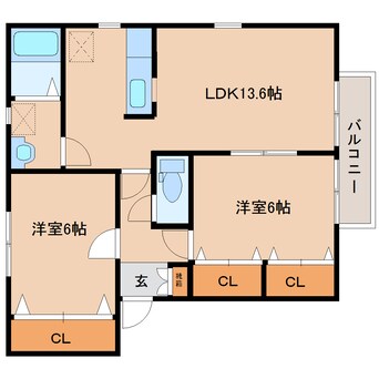 間取図 近鉄橿原線/橿原神宮前駅 徒歩16分 1階 築20年