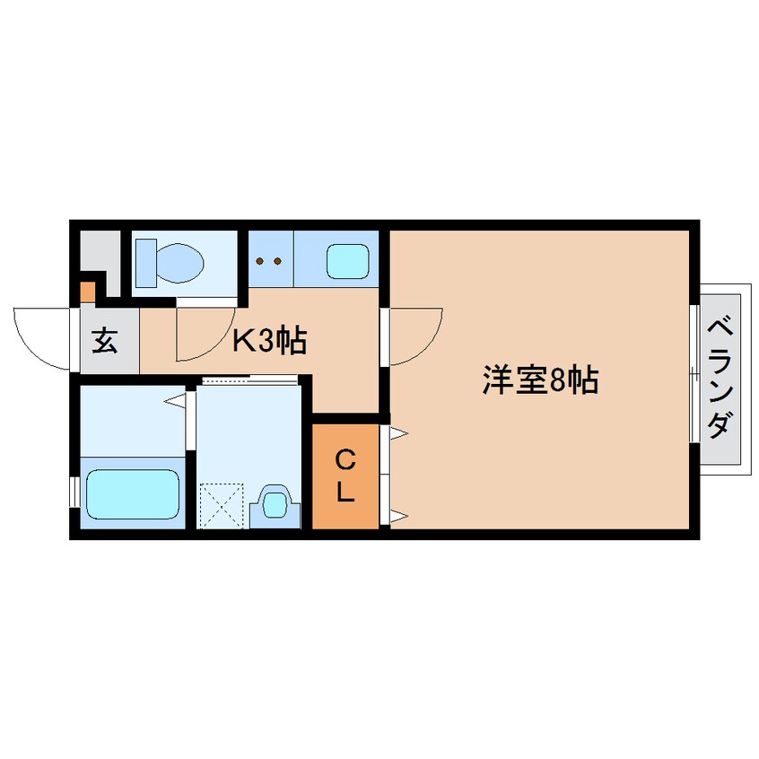 間取図 近鉄橿原線/畝傍御陵前駅 徒歩6分 2階 築20年