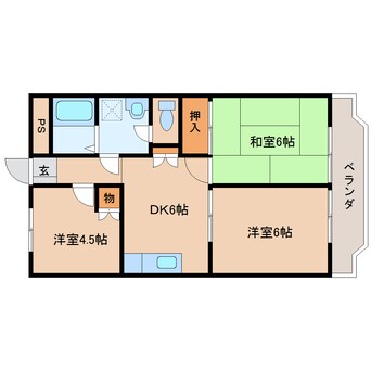 間取図 近鉄橿原線/橿原神宮前駅 徒歩5分 3階 築25年