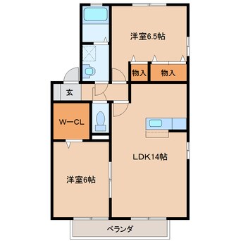 間取図 近鉄橿原線/田原本駅 徒歩12分 1階 築19年