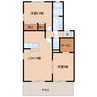 近鉄橿原線/田原本駅 徒歩12分 1階 築21年 2LDKの間取り