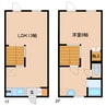 近鉄大阪線（近畿）/大和八木駅 徒歩8分 1-2階 築28年 1LDKの間取り