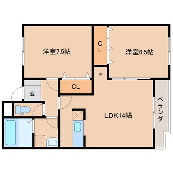 間取図 近鉄大阪線（近畿）/耳成駅 徒歩3分 3階 築17年