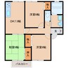 近鉄大阪線（近畿）/真菅駅 徒歩10分 2階 築28年 3DKの間取り