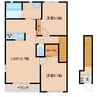 近鉄橿原線/笠縫駅 徒歩8分 2階 築21年 2LDKの間取り