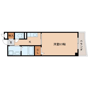 間取図 近鉄橿原線/八木西口駅 徒歩4分 2階 築18年