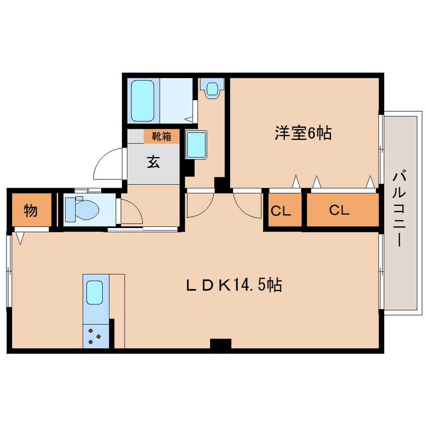 間取図 近鉄橿原線/畝傍御陵前駅 徒歩4分 2階 築31年