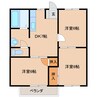 近鉄南大阪線/坊城駅 徒歩15分 2階 築32年 3DKの間取り