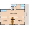 近鉄橿原線/田原本駅 徒歩6分 1階 築20年 2LDKの間取り
