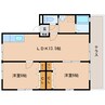 近鉄橿原線/田原本駅 徒歩6分 1階 築20年 2LDKの間取り