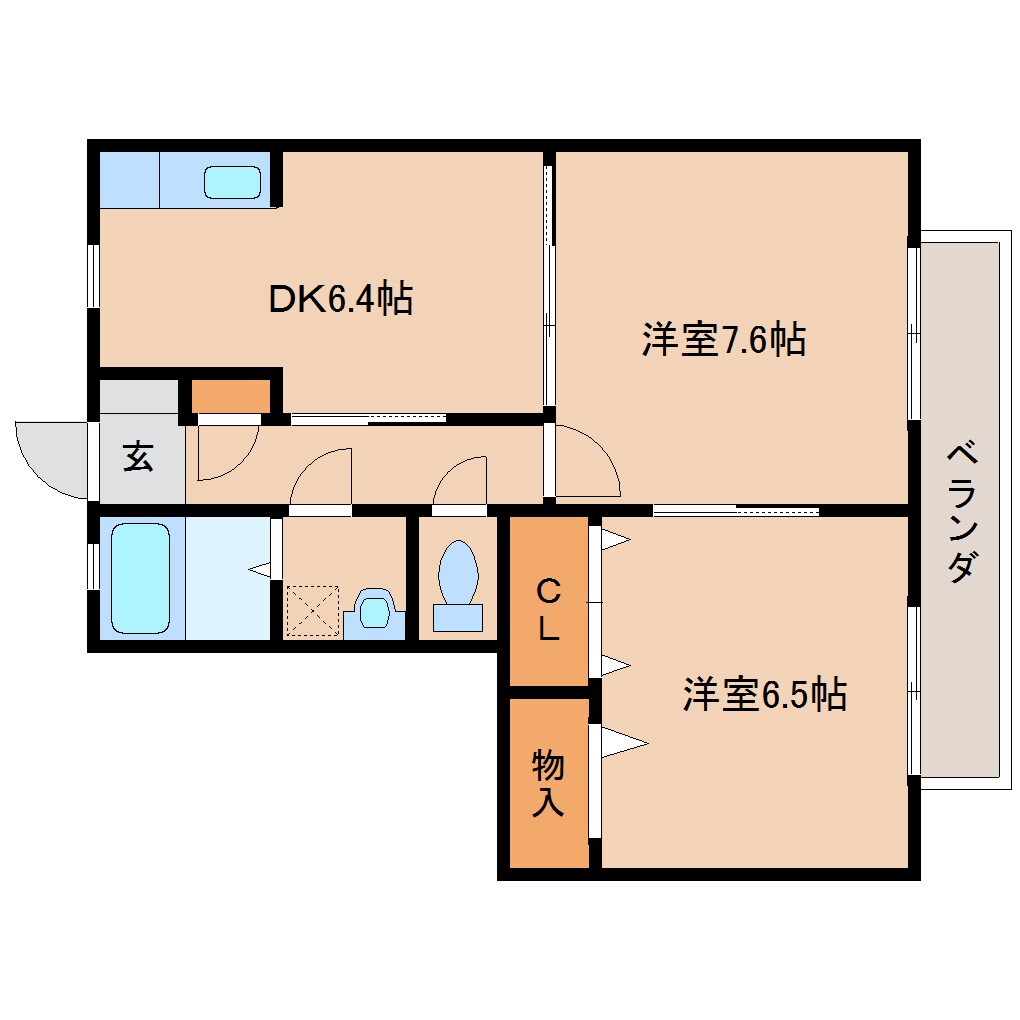 間取り図 近鉄大阪線（近畿）/耳成駅 徒歩8分 2階 築19年