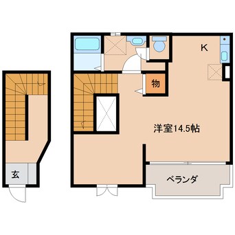 間取図 近鉄橿原線/新ノ口駅 徒歩10分 2階 築19年