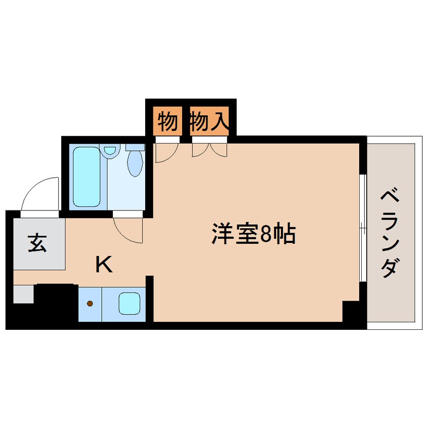 間取図 近鉄橿原線/八木西口駅 徒歩13分 3階 築41年