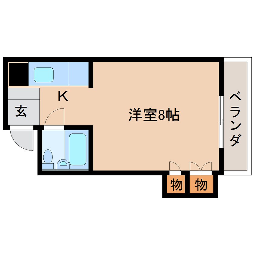 間取図 近鉄橿原線/八木西口駅 徒歩13分 3階 築41年