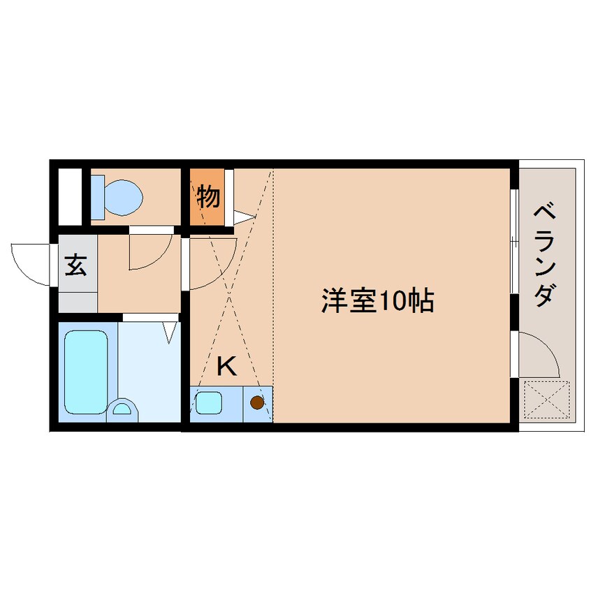 間取図 近鉄橿原線/新ノ口駅 徒歩3分 2階 築29年